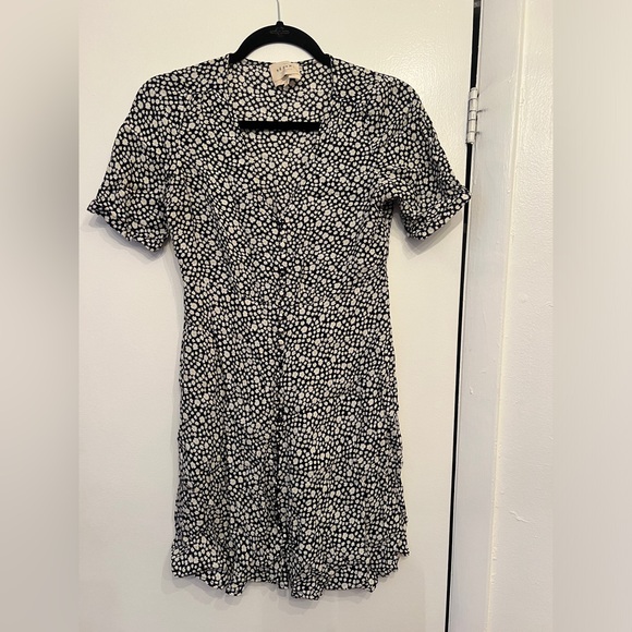 Sezane Sola dress, navy blue daisy print - Picture 3 of 7